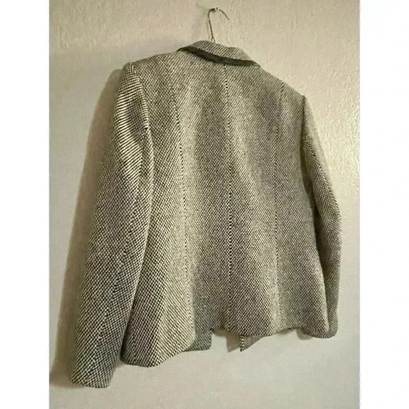 Talbots 8P Wool Blend Womens Blazer Professional Office Wear Tan Black - Picture 4 of 7